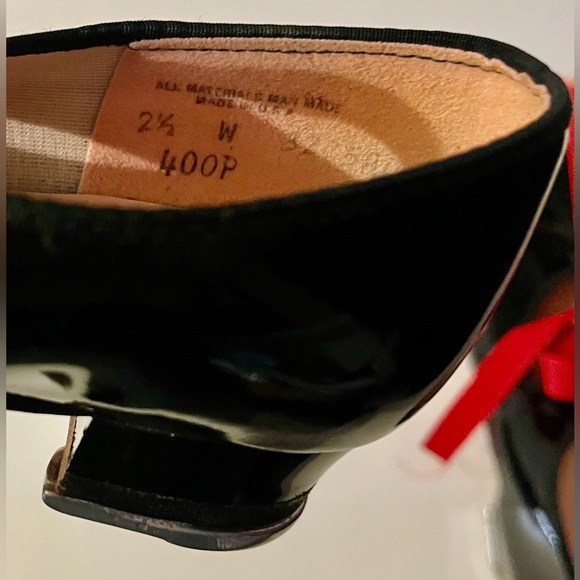 Capezio Dance Tap Shoes Pantent Leather Black, size 2 1/2 - Picture 5 of 8